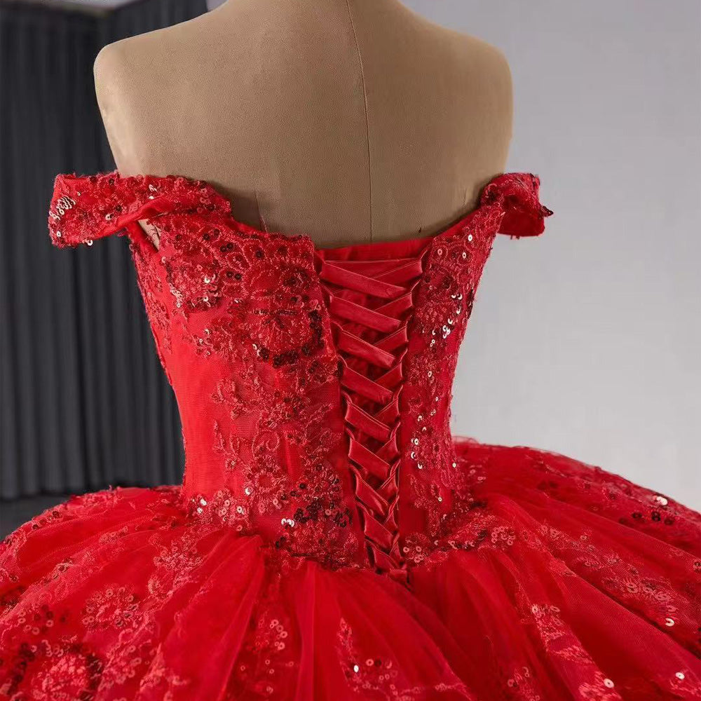 TW124 Vestidos Quinceañeras Estilo Princesa Off Shoulder Sweetheart Appliques Lace Up Back Pink Princess Quinceanera Dress 2025