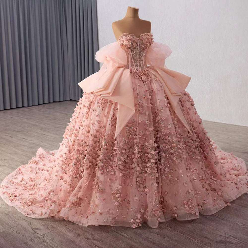 TW098 Vestidos De 15 Años Quinceañeras Sleeveless Sweetheart Appliques Lace Up Back Pink Or Purple Long Dress For Special Occasions
