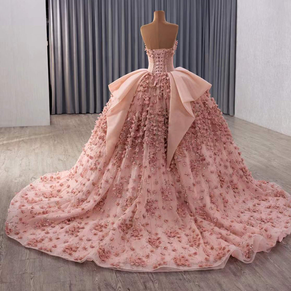 TW098 Vestidos De 15 Años Quinceañeras Sleeveless Sweetheart Appliques Lace Up Back Pink Or Purple Long Dress For Special Occasions
