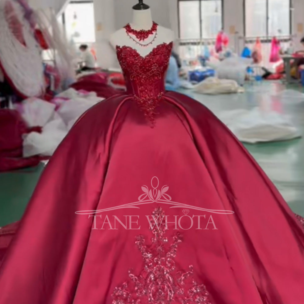 TW514 Customizable Sexy Evening Gown Sweetheart Lace-Up Back Beaded Crystal Embroidery Happy Evening Dresses