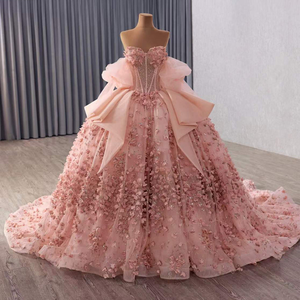TW098 Vestidos De 15 Años Quinceañeras Sleeveless Sweetheart Appliques Lace Up Back Pink Or Purple Long Dress For Special Occasions