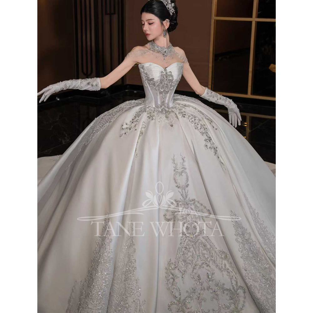 TW797 Sweetheart Wedding Dress With Detachable Jacket Embroidery Beading Sequined Ball Gown Civil Vestido De Boda Customized