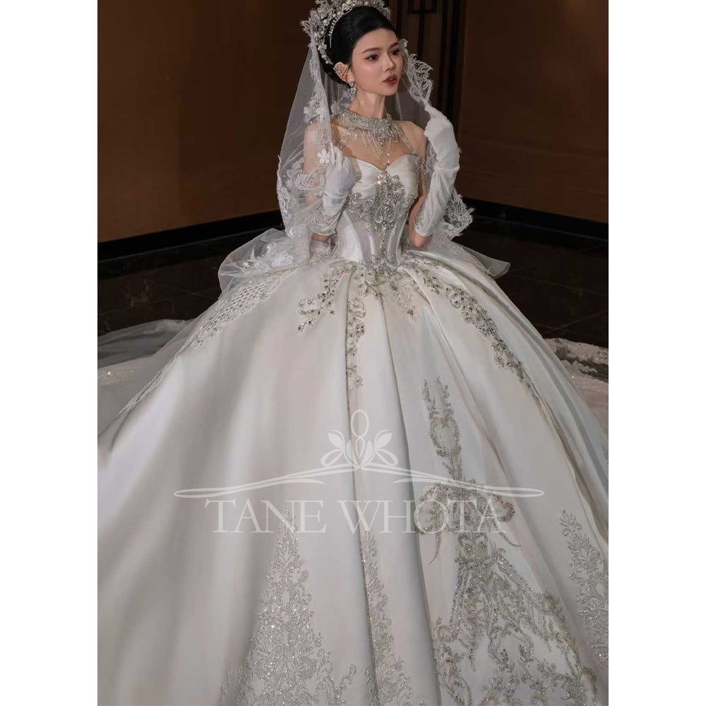 TW797 Sweetheart Wedding Dress With Detachable Jacket Embroidery Beading Sequined Ball Gown Civil Vestido De Boda Customized