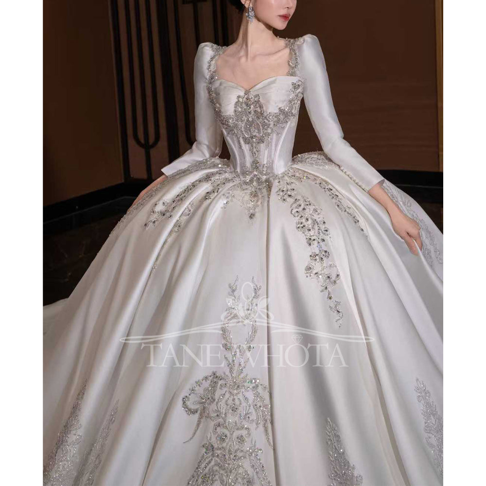 TW797 Sweetheart Wedding Dress With Detachable Jacket Embroidery Beading Sequined Ball Gown Civil Vestido De Boda Customized