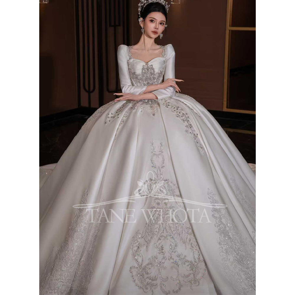 TW797 Sweetheart Wedding Dress With Detachable Jacket Embroidery Beading Sequined Ball Gown Civil Vestido De Boda Customized