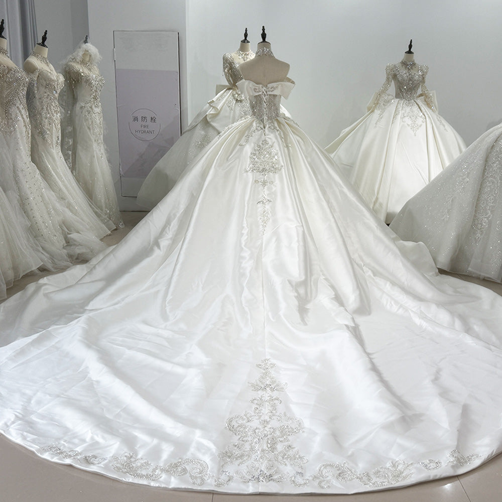 TW016 Wedding Dress Criss-Cross Lace Up Back Sleeveless Vestidos A Medida Ball Gown Bridal Dress
