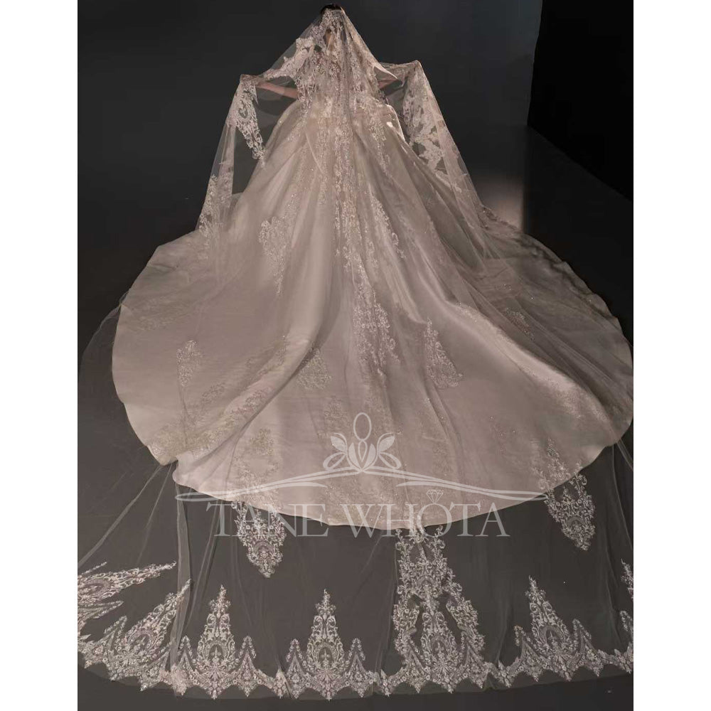 TW731 Luxury Sweetheart Off-Shoulder Wedding Dress Embroidered Sequined Ball Gown Customizable Noiva Casamento Vestido