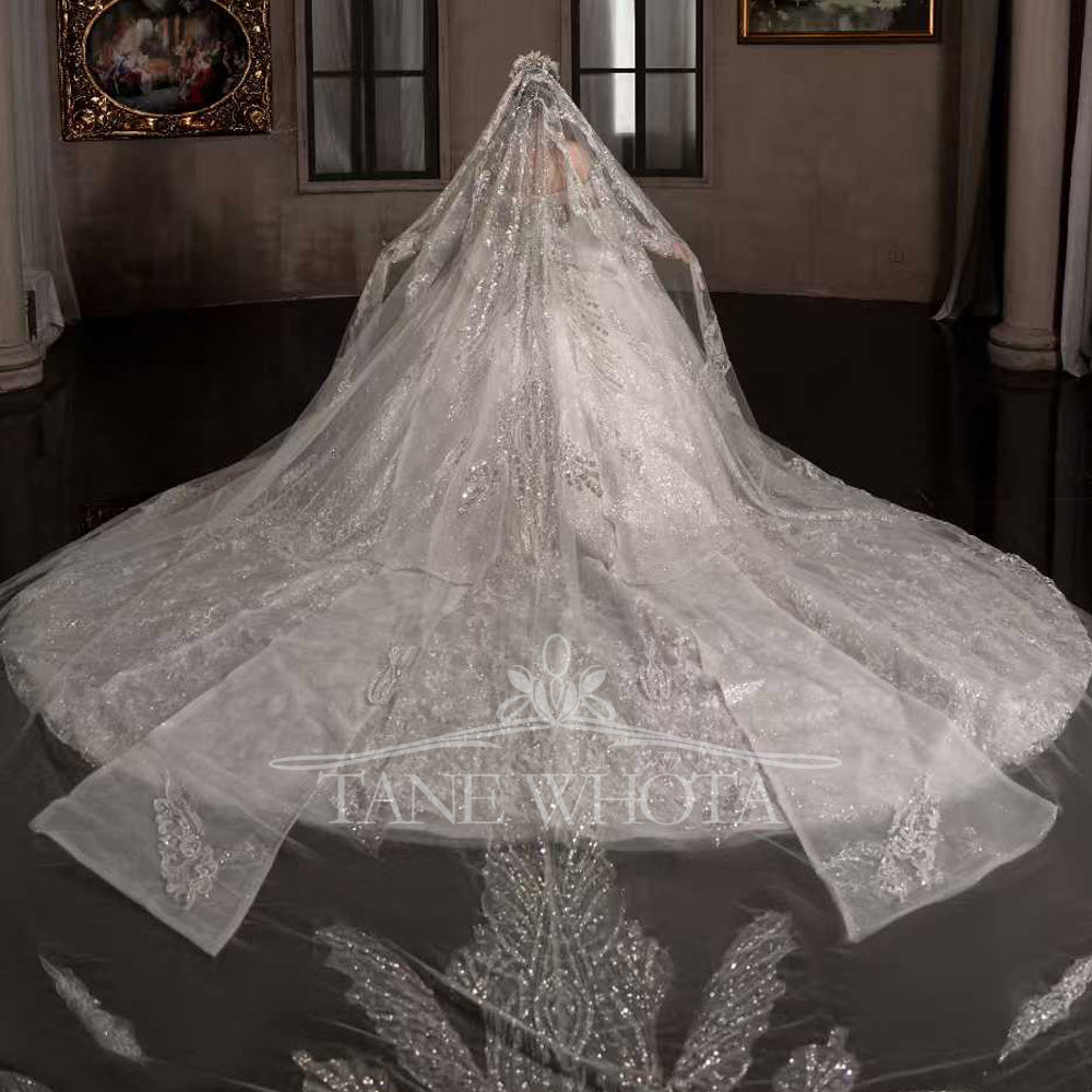 TW550 Luxury Sweetheart Off-Shoulder Beading Sequined Ball Gown Wedding Dress Customized Sexy Wedding Dress For Brides