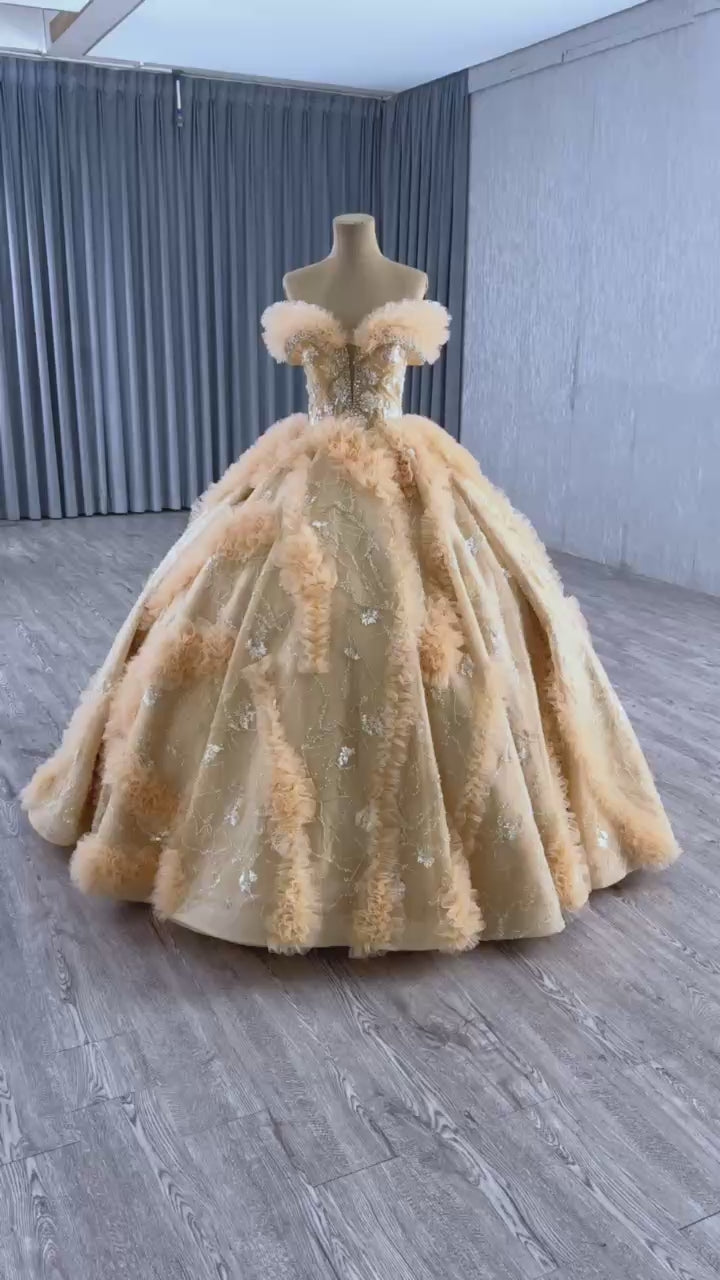 TW464 Sweetheart Quinceañera Dress Lace Up Back Crystal Sequined Orange Long Gown For 15th Birthday Luxury Customizable Vestido De 15