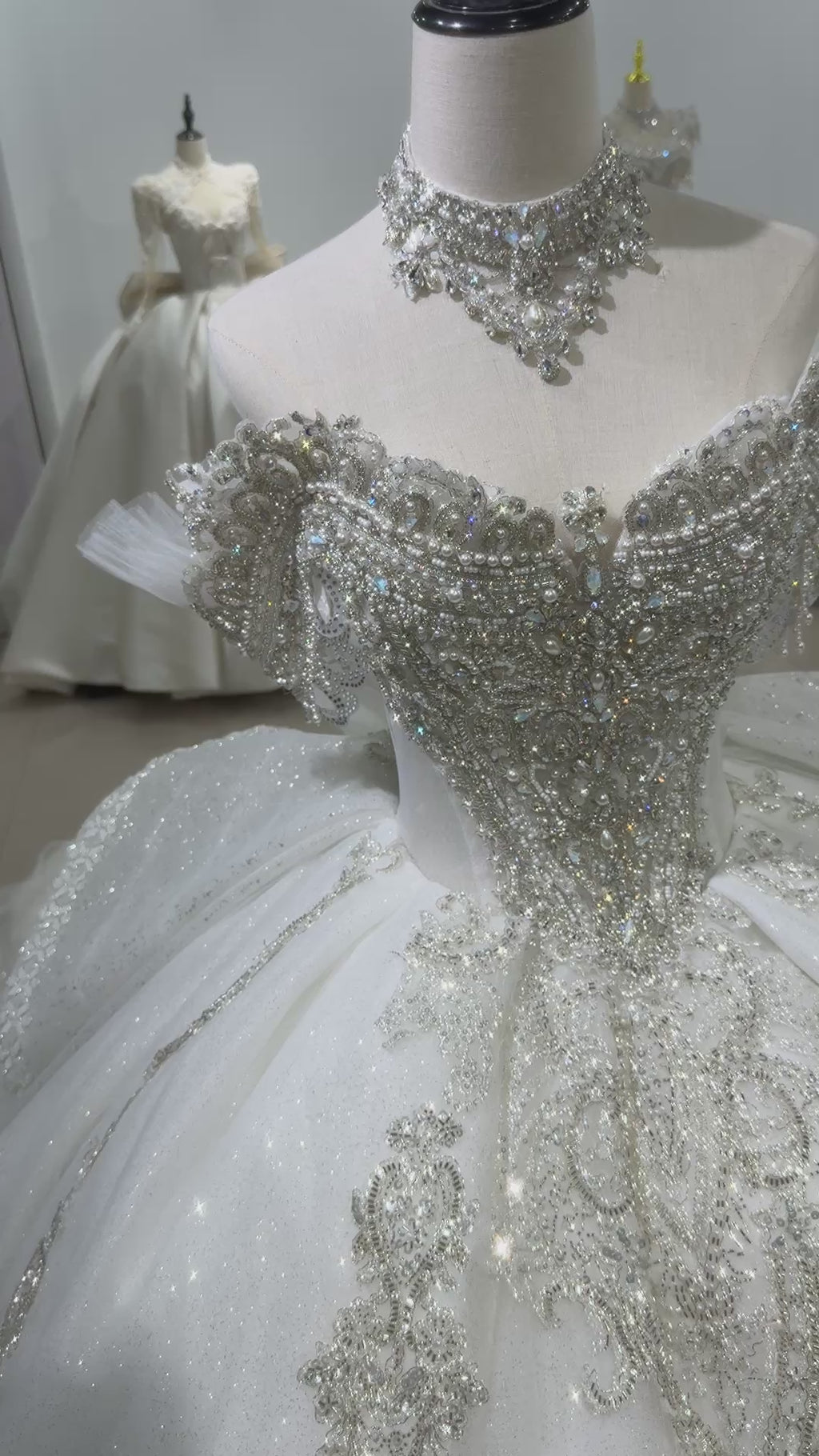 TW225 Vestido De Noiva Civil Sweetheart Off Shoulder Wedding Dress Lace Up Back Beading Embroidery Ball Gown Customized Bridal Dress