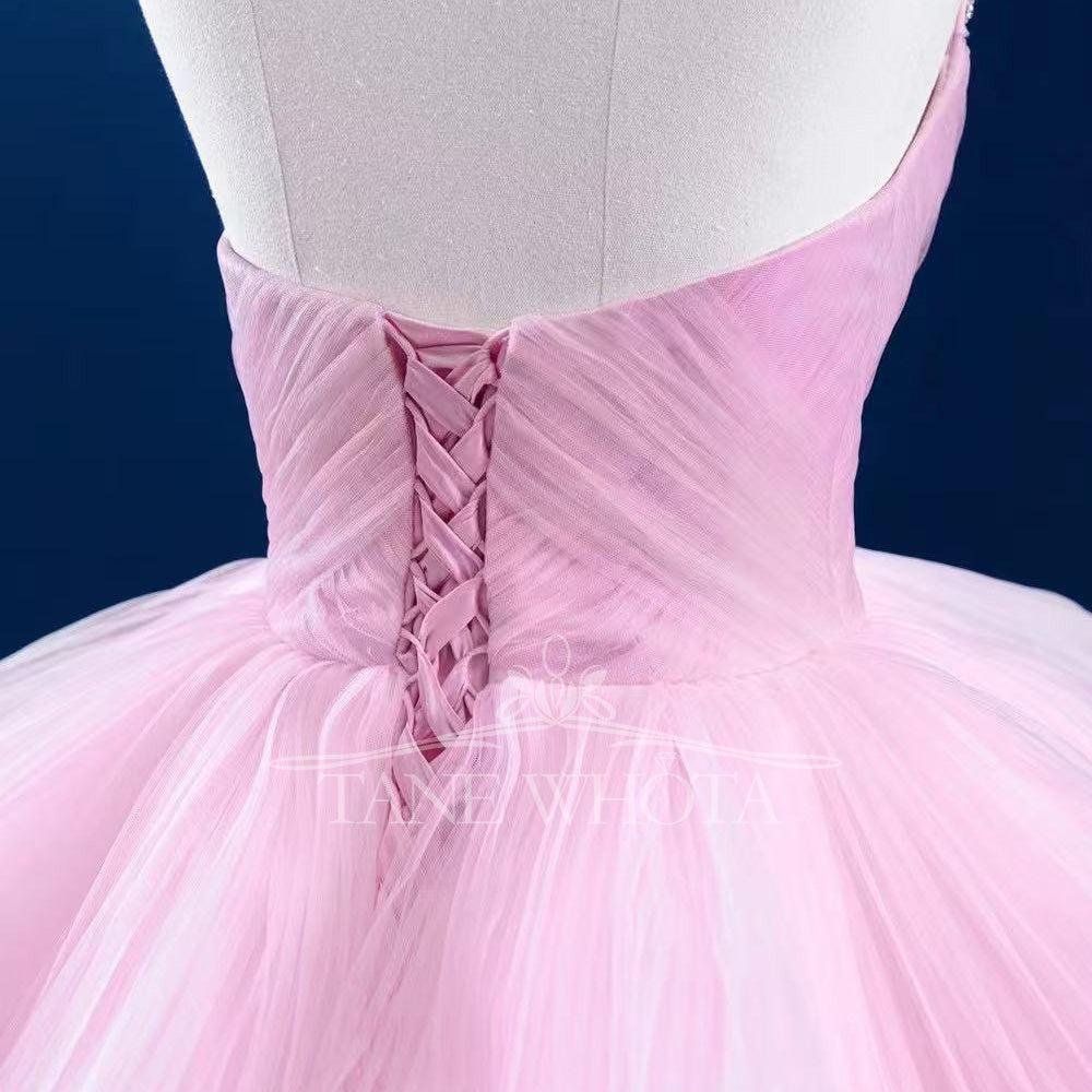 TW450 Pink Vestido De 15 Años Quinceañera Sweetheart Ball Gown Beading Crystal Evening Gown XV Quinceanera Dresses